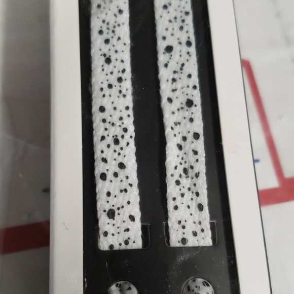 Nwt custom 54' laces wht w/ blk specs - Picture 2 of 2